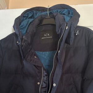 Armani Exchange Men's Dark Blue Puffer Jacket
